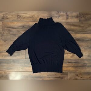 Talbots Black Mock Neck Batwing Sweater – Size Small